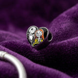 Bracelet Charm - The Nightmare Before Christmas - Jack And Sally In Heart Bead