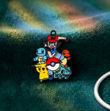 Bracelet Charm - Pokémon - Ash Ketchum With Pikachu, Squirtle, Charmander, Bulbasaur And Poke Ball