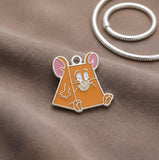 Bracelet Charm - Tom and Jerry - Jerry The Brown Mouse (Squished )