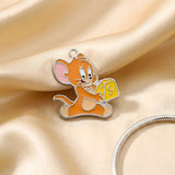 Bracelet Charm - Tom and Jerry - Jerry Holding Cheese Wedge
