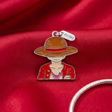 Bracelet Charm - One Piece - Luffy With Straw Hat Red Outfit
