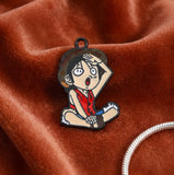 Bracelet Charm - One Piece - Luffy Red Vest Straw Hat On Back Sitting