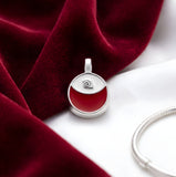 Bracelet Charm - Naruto - Red And White Uchiha Crest