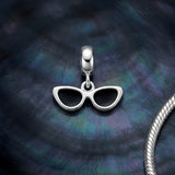 Bracelet Charm - Black Cat-eye Sunglasses Charm Bead