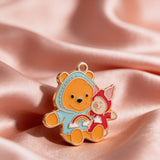 Bracelet Charm - Winnie the Pooh - Pooh And Piglet In Costumes