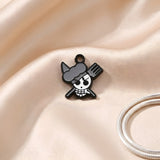 Bracelet Charm - One Piece - Sanji Jolly Roger (Chef Hat Skull, Crossed Utensils)