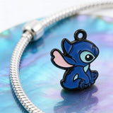 Bracelet Charm - Lilo & Stitch - Blue Stitch Sitting Side Profile