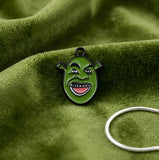 Bracelet Charm - Shrek - Green Ogre Head Grinning