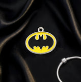 Bracelet Charm - DC Comics - Batman Bat Logo (Yellow Oval)