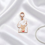 Bracelet Charm - One Piece - Gear 5 Luffy (Nika) White Curly Hair