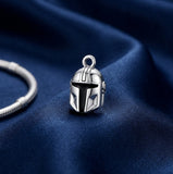 Bracelet Charm - Star Wars - Mandalorian Helmet Charm (Black T-visor)