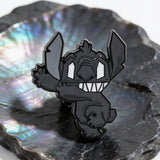 Bracelet Charm - Lilo & Stitch - Black Silhouette Stitch Menacing Grin