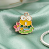 Bracelet Charm - Sanrio - Keroppi Green Frog In Kimono With Flowers