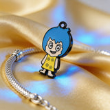 Bracelet Charm - Inside Out - Joy, Yellow Dress And Blue Hair