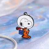 Bracelet Charm - Peanuts - Snoopy As Astronaut In Orange Spacesuit