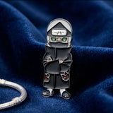 Bracelet Charm - Naruto - Kakuzu With Stitched Mask In Akatsuki Cloak