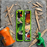 Embroidery Keychain - Chainsaw Man - Denji Grinning Orange Hair Green Border Variant