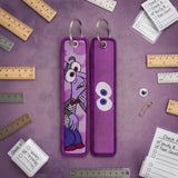 Embroidery Keychain - Inside Out - Fear (Purple)
