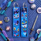 Embroidery Keychain - KPop Demon Hunters - Derpy (Blue Cat)