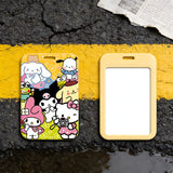ID Card Badge Holder - Sanrio - Characters Group Yellow Background Kitty Camera Cinnamoroll