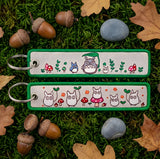 Embroidery Keychain - My Neighbor Totoro - Totoro and Forest Spirits