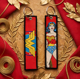 Embroidery Keychain - DC Comics - Wonder Woman (Figure & Logo)