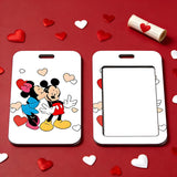 ID Card Badge Holder - Mickey & Friends - Mickey And Minnie Kissing With Hearts