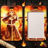 ID Card Badge Holder - Demon Slayer - Kyojuro Rengoku With Flaming Background