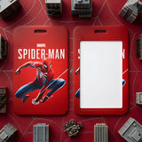 ID Card Badge Holder - Marvel - Spider-Man Crouching On Red Background