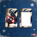 ID Card Badge Holder - Marvel - Captain America Charging With Shield