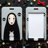 ID Card Badge Holder - Spirited Away - No-Face With Soot Sprites And Boh Mouse