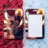 ID Card Badge Holder - My Hero Academia - Shoto Todoroki With Fire And Ice