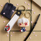 3D PVC Figure Keychain - Demon Slayer - Gyutaro Chibi Figure