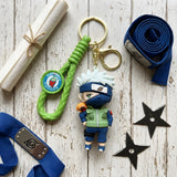 3D PVC Figure Keychain - Naruto - Kakashi Hatake Chibi With Small Dog