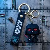 3D PVC Figure Keychain - Star Wars - Darth Vader Chibi Figure With Red Lightsaber
