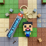 3D PVC Figure Keychain - Minecraft - Steve Blocky Figure