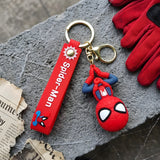 3D PVC Figure Keychain - Marvel - Spider-Man Hanging Upside Down, Chibi Style