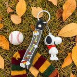 3D PVC Figure Keychain - Peanuts - Snoopy With Red Scarf