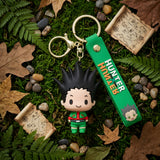 3D PVC Figure Keychain - Hunter X Hunter Gon Freecss - Chibi Gon Freecss Green Outfit