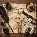 3D PVC Figure Keychain - Harry Potter - Dobby Holding Book