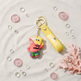 3D PVC Figure Keychain - SpongeBob SquarePants - Spongebob Patrick Piggyback