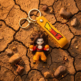 3D PVC Figure Keychain - Dragon Ball Z - Goku Super Saiyan 4 Dragon Balls