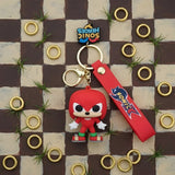 3D PVC Figure Keychain - Sonic the Hedgehog - Chibi Knuckles Standing