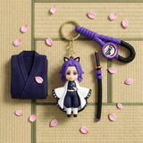 3D PVC Figure Keychain - Demon Slayer - Shinobu Kocho Chibi With Cat Ears