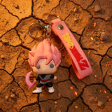 3D PVC Figure Keychain - Dragon Ball Z - Goku Black Super Saiyan Rose With Scythe