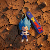 3D PVC Figure Keychain - Dragon Ball Z - Vegeta Super Saiyan Blue Chibi