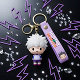 3D PVC Figure Keychain - Hunter x Hunter - Killua Zoldyck Chibi Purple Outfit