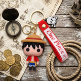 3D PVC Figure Keychain - One Piece - Monkey D. Luffy Chibi with Straw Hat