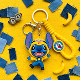 3D PVC Figure Keychain - Lilo & Stitch - Stitch Minion Outfit