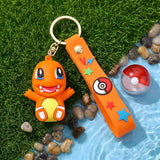 3D PVC Figure Keychain - Pokemon - Charmander Smiling With Open Mouth